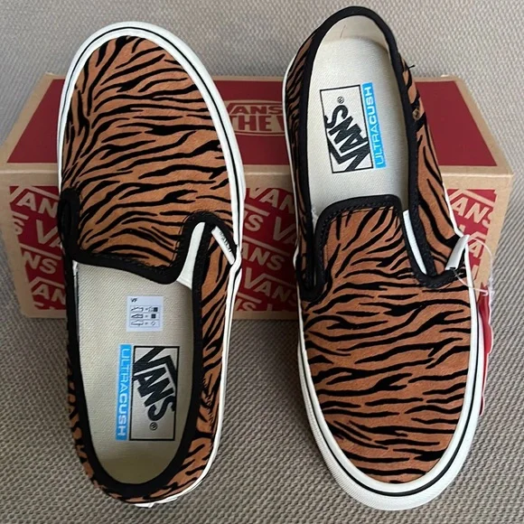 Vans Slip-On Safari Animal Stripes Black Marshmallow WMNS - Picture 13 of 16